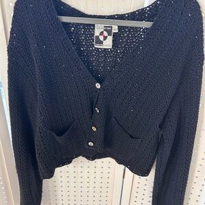 It's Our Time Black Knit Cardigan